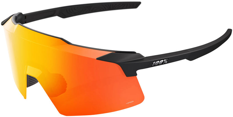 Load image into Gallery viewer, 100% Aerocraft Sunglasses - Soft Tact Black/Hiper Red Mirror Lens
