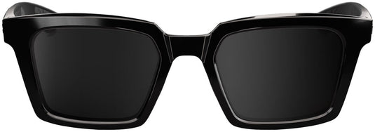 100% Erba Sunglasses - Polished Black/Black Mirror Lens