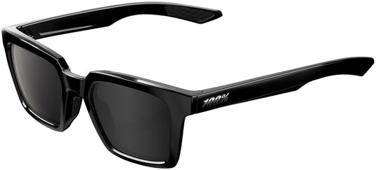 100% Erba Sunglasses - Polished Black/Black Mirror Lens