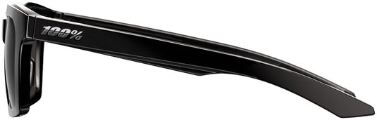 100% Erba Sunglasses - Polished Black/Black Mirror Lens