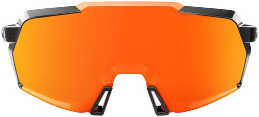 100% Korbin Sunglasses - Gloss Metallic Black/Hiper Red Mirror Lens