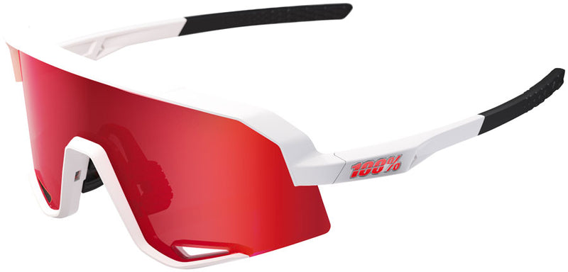 Load image into Gallery viewer, 100% Slendale Sunglasses - Matte White/Hiper Red Mirror Lens
