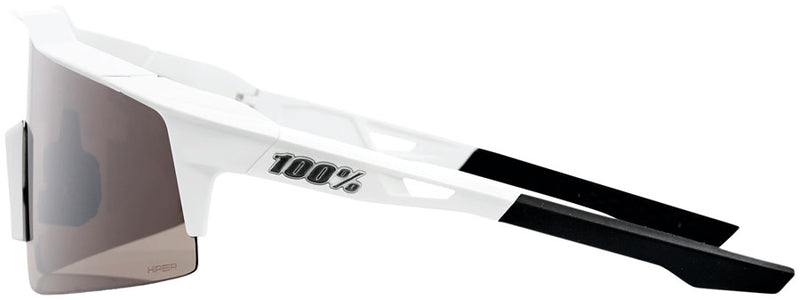 Load image into Gallery viewer, 100% Speedcraft SL Sunglasses - Matte White/Hiper Silver Mirror Lens

