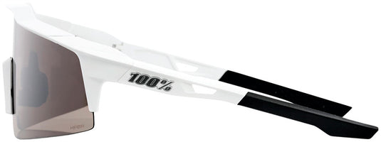 100% Speedcraft SL Sunglasses - Matte White/Hiper Silver Mirror Lens
