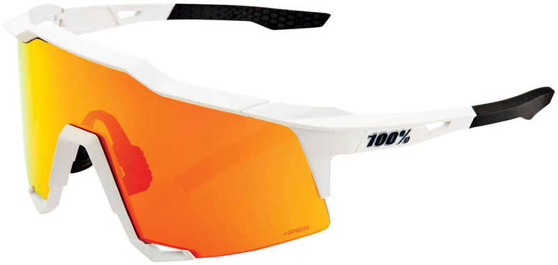 Load image into Gallery viewer, 100% Speedcraft Sunglasses - Soft Tact Off White/Hiper Red Mirror Lens
