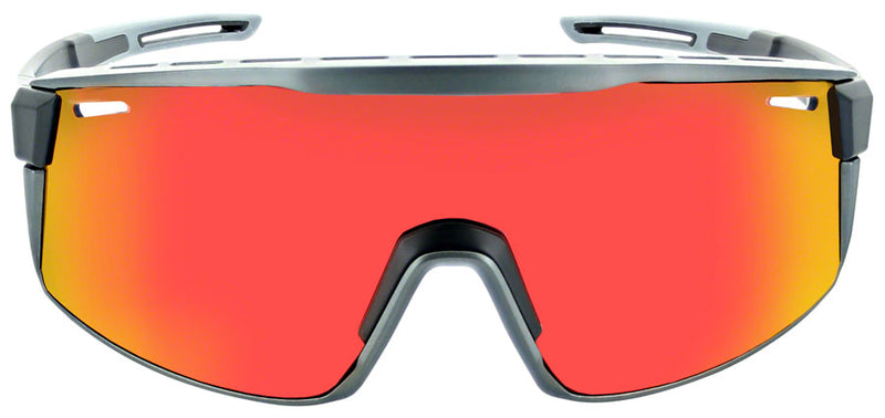 Load image into Gallery viewer, Optic Nerve Fixie Max Sunglasses - Matte Black, Aluminum Lens Rim, Smoke Lens with Red Mirror
