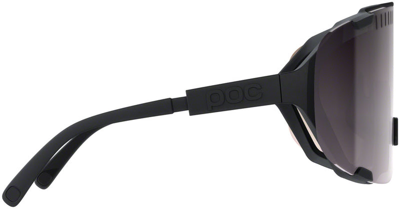 Load image into Gallery viewer, POC Devour Sunglasses - Uranium Black/Brown, Silver Mirror Lens
