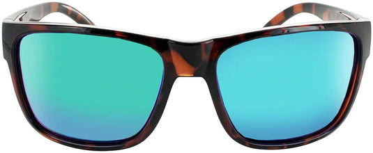 ONE Kingfish Polarized Sunglasses: Shiny Dark Demi with Polarized Smoke Green Mirror Lens