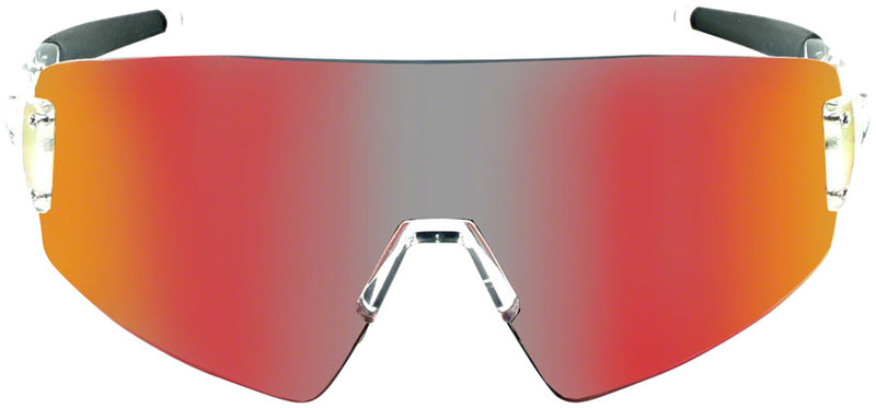 Load image into Gallery viewer, Optic Nerve FixeBLAST Sunglasses - Shiny Crystal Clear, Smoke Lens with Red Mirror
