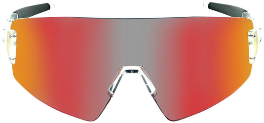 Optic Nerve FixeBLAST Sunglasses - Shiny Crystal Clear, Smoke Lens with Red Mirror