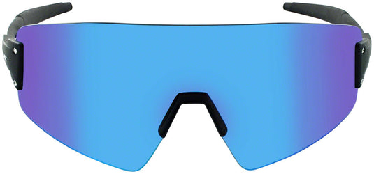 Optic Nerve FixieBLAST Sunglasses - Matte Black, Smoke Lens with Blue Mirror