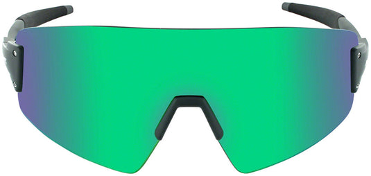 Optic Nerve FixieBLAST Sunglasses -  Shiny Grey, Smoke Lens with Green Mirror