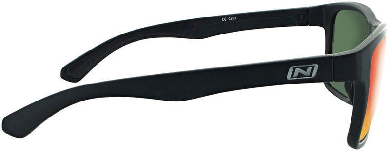 Load image into Gallery viewer, Optic Nerve Rumble Sunglasses - Shiny Black, Polarized Smoke Lens with Red Mirror
