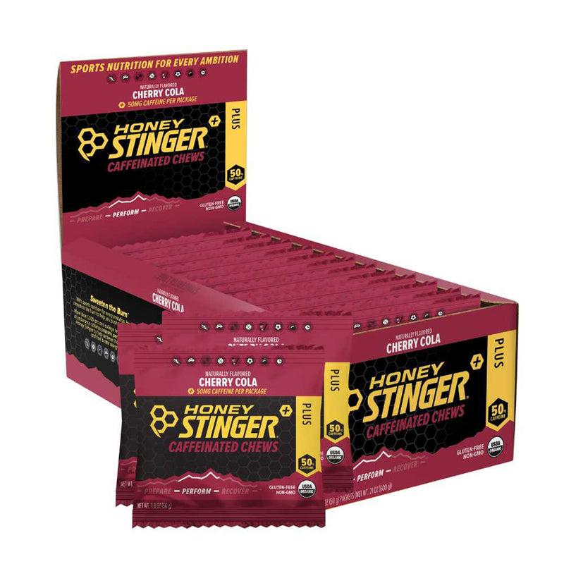Load image into Gallery viewer, Honey Stinger Caffeinated Chews Box of 12 Energy Cherry Cola Box of 12
