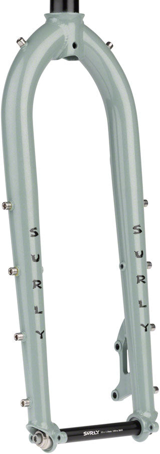 Surly Dinner Fork - 27.5", 110x15mm Thru-Axle, 1-1/8" Straight Steerer, Steel, Bathwater Gray