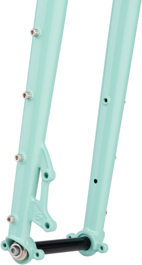 Surly Dinner Fork - 29", 15x110mm Thru-Axle, 1-1/8" Straight Steerer, 485mm Axle To Crown, Steel, Blue Oyster Coat