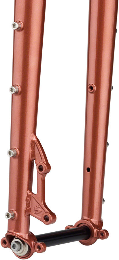 Surly Dinner Fork - 29", 15x110mm Thru-Axle, 1-1/8" Straight Steerer, 485mm Axle To Crown, Steel, Chester Copperpot