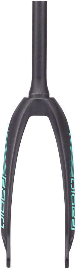 Load image into Gallery viewer, Radio Raceline Solar Carbon Fork - 1 1/8-1-1/2&#39;&#39;, 20mm Dropouts, Black/Teal
