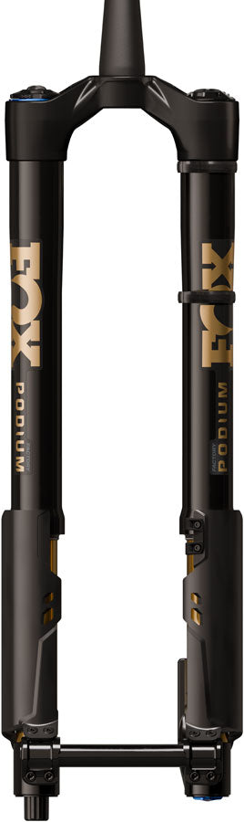 Load image into Gallery viewer, FOX Factory Podium Inverted Suspension Fork - 29", 160 mm, 20TA x 110 mm, 44mm Offset, GRIP X2, 58HT Crown, Black/Podium
