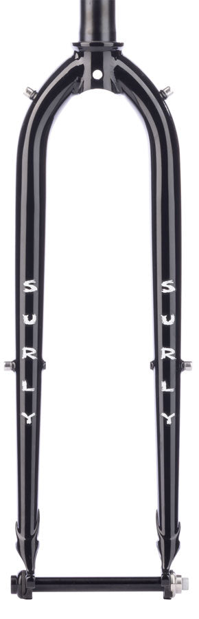Surly Straggler Thru-Axle Fork- 700c, 410mm, 1-1/8" Straight Steerer, Steel, Black