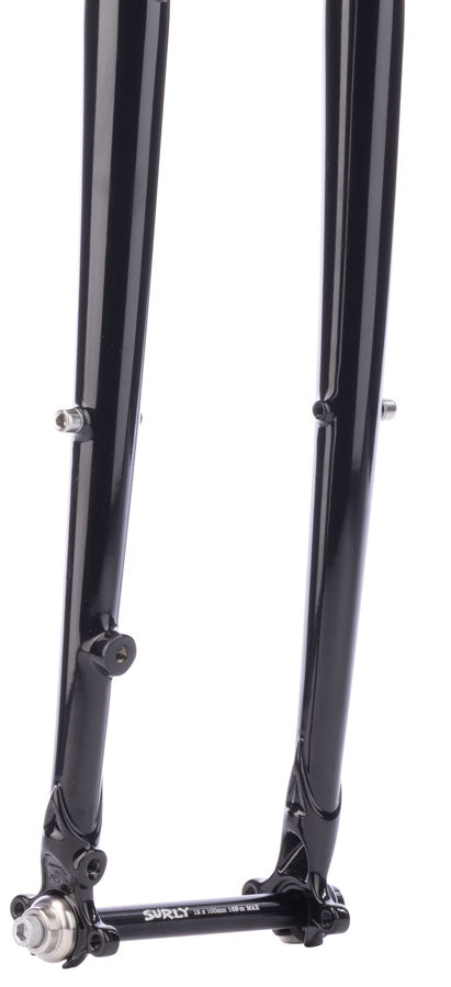 Load image into Gallery viewer, Surly Straggler Thru-Axle Fork - 650b, 390mm, 1-1/8" Straight Steerer, Steel, Black
