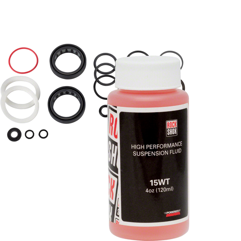 Load image into Gallery viewer, RockShox Fork Service Kit &amp; Suspension Oil Bundle | Maintenance, Repair, and Performance Enhancement
