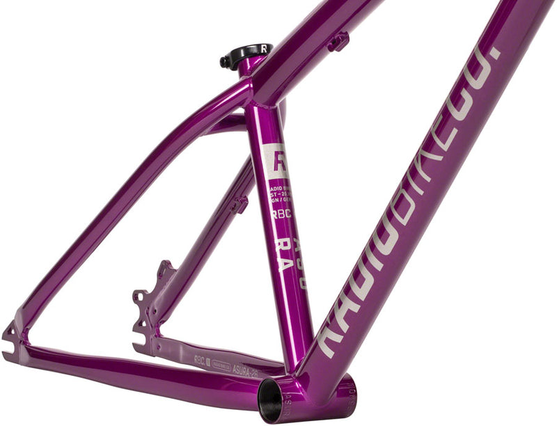 Load image into Gallery viewer, Radio Asura Tapered 26&quot; Dirt Jump Frame - 22.7&quot; TT, Metallic Purple
