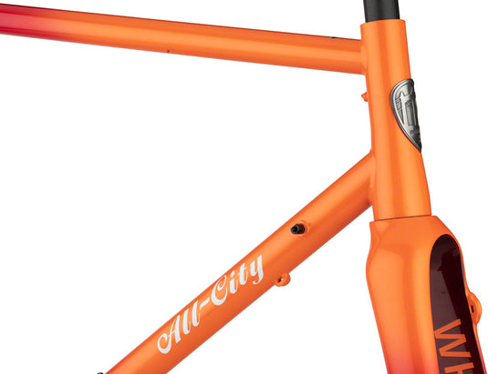 All-City Zig Zag Frameset - 700c, Steel, Orange/Red Fade, 52cm