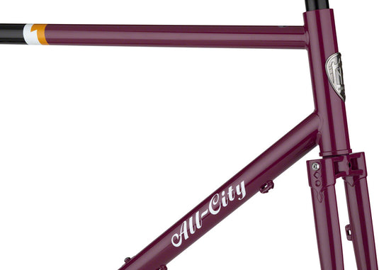 All-City Gorilla Monsoon Frameset - 650b, Steel, Charred Berry, 43cm