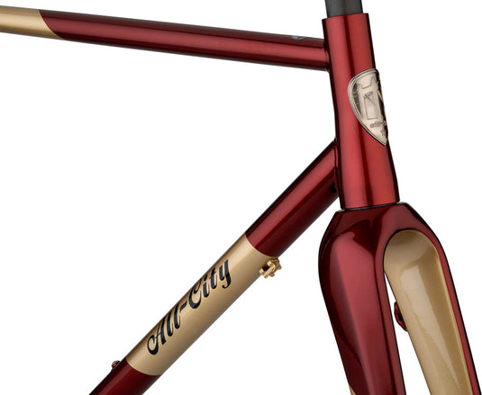 All-City Cosmic Stallion Frameset - 700c, Steel, Currant and Cream, 58cm