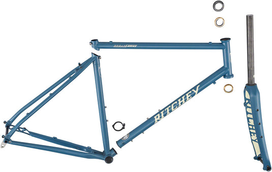 Ritchey Outback Breakaway Frameset - 700c, Steel, Blue, Small
