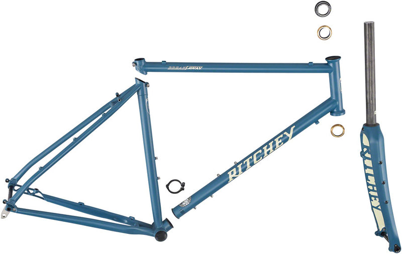 Load image into Gallery viewer, Ritchey Outback Breakaway Frameset - 700c, Steel, Blue, X-Small
