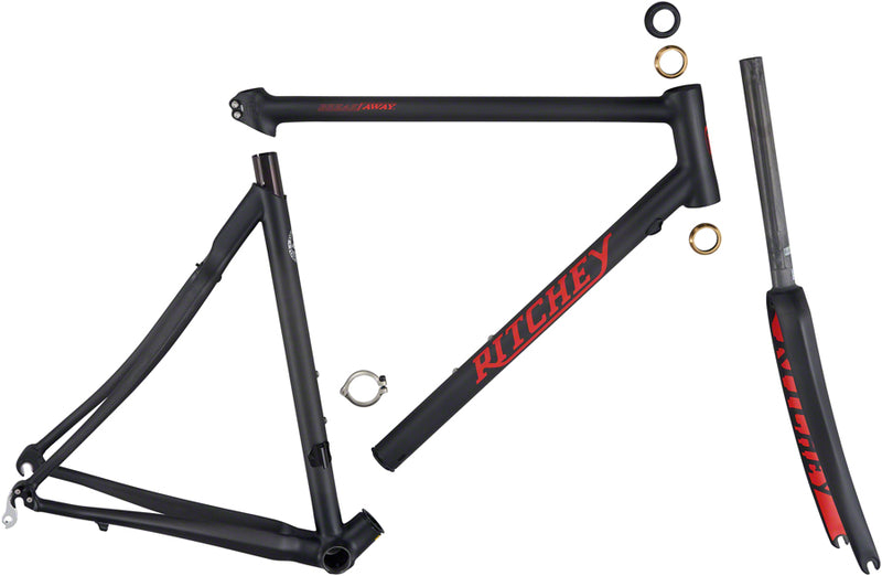 Load image into Gallery viewer, Ritchey WCS Break-Away Frameset - 700c, Carbon, Black/Red, Small
