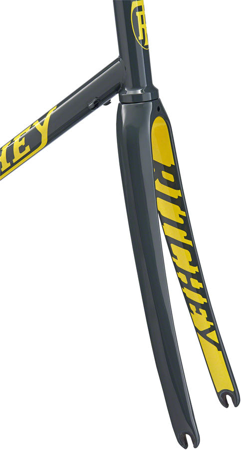 Load image into Gallery viewer, Ritchey Road Logic Frameset 700c Steel Gray Yellow 57cm Includes Carbon Fork
