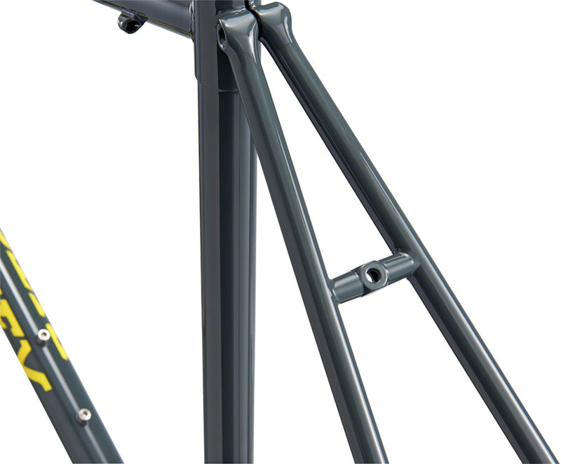 Load image into Gallery viewer, Ritchey Road Logic Frameset 700c Steel Gray Yellow 53cm Includes Carbon Fork
