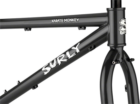 Surly Karate Monkey Frameset - 27.5", Steel, Hi-Viz Black, Small