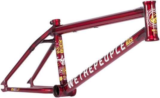 We The People Buck BMX Frame - 21.25" TT, Translucent Red