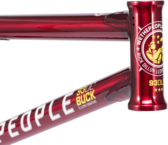 We The People Buck BMX Frame - 21.25" TT, Translucent Red