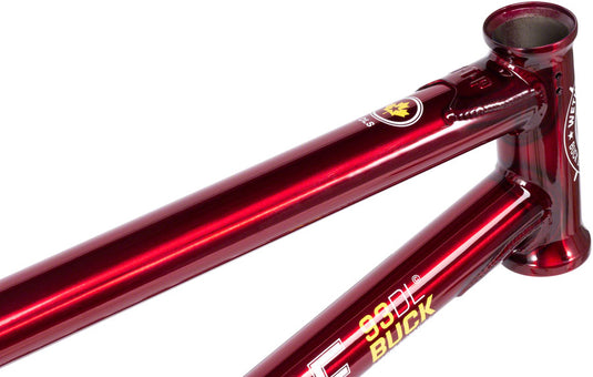 We The People Buck BMX Frame - 21.25" TT, Translucent Red