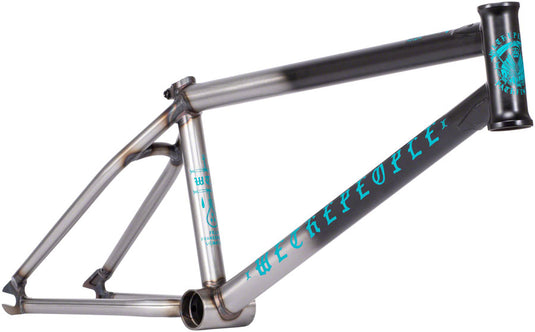 We The People Pathfinder BMX Frame - 20.75" TT, Matt Black/Raw Fade