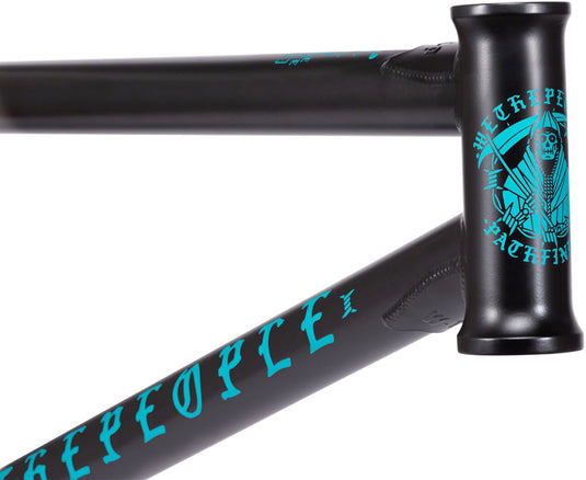 We The People Pathfinder BMX Frame - 21.25" TT, Matt Black/Raw Fade