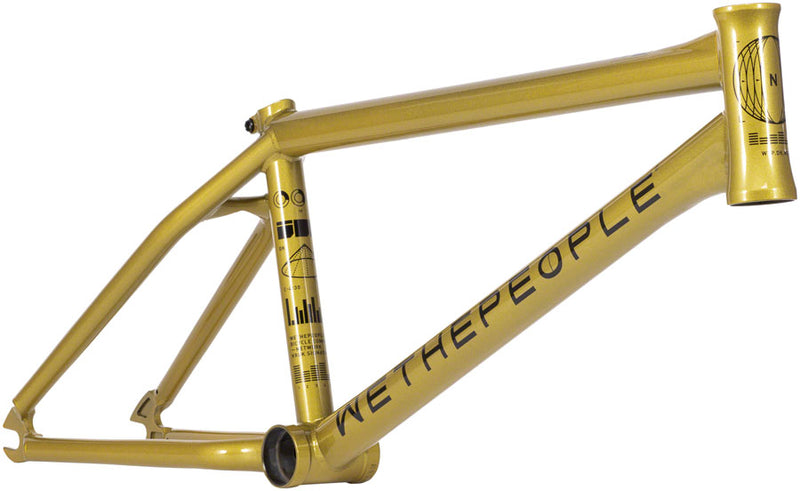 Load image into Gallery viewer, We The People Network BMX Frame - 21.1&quot; TT, Dark Gold
