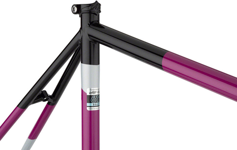Load image into Gallery viewer, All-City Big Block Frameset - 700c, Steel, Midnight/Frost/Violet, 46cm
