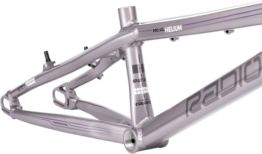 Radio BMX Raceline Helium Aluminum 20" Race Frame Pro XXL 21.75'' TT Silver