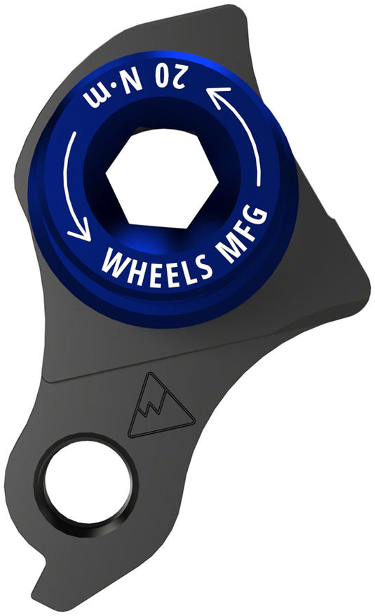 Wheels Manufacturing Universal Derailleur Hanger - 404-6, For Frames designed to accept SRAM UDH, Black/Blue