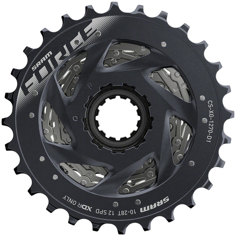 Load image into Gallery viewer, SRAM Force AXS XG-1270 Cassette - 12-Speed, 10-28t, Silver, For XDR Driver Body, D1
