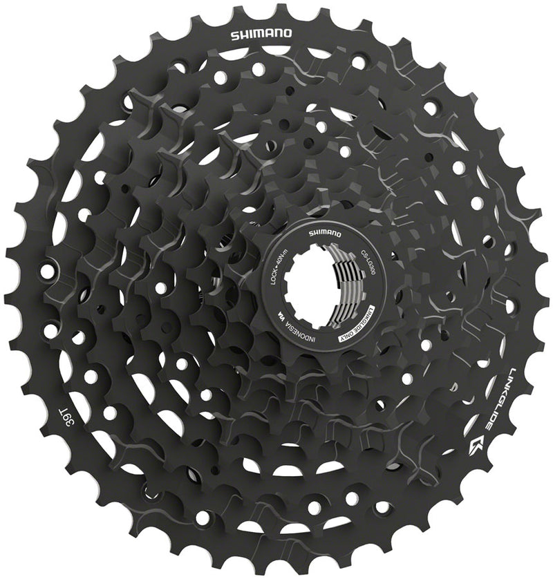 Load image into Gallery viewer, Shimano CUES  CS-LG300-10 Cassette - 10-Speed, 11-39t, LINKGLIDE, Black
