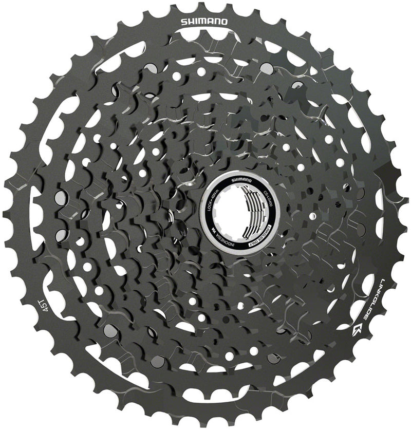 Load image into Gallery viewer, Shimano CUES  CS-LG400-11 Cassette - 11-Speed, 11-45t, LINKGLIDE, Black
