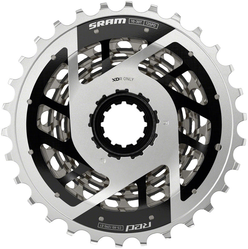 Load image into Gallery viewer, SRAM RED XG-1290 Cassette - 12-Speed, 10-30t, For XDR Driver Body, Silver, E1
