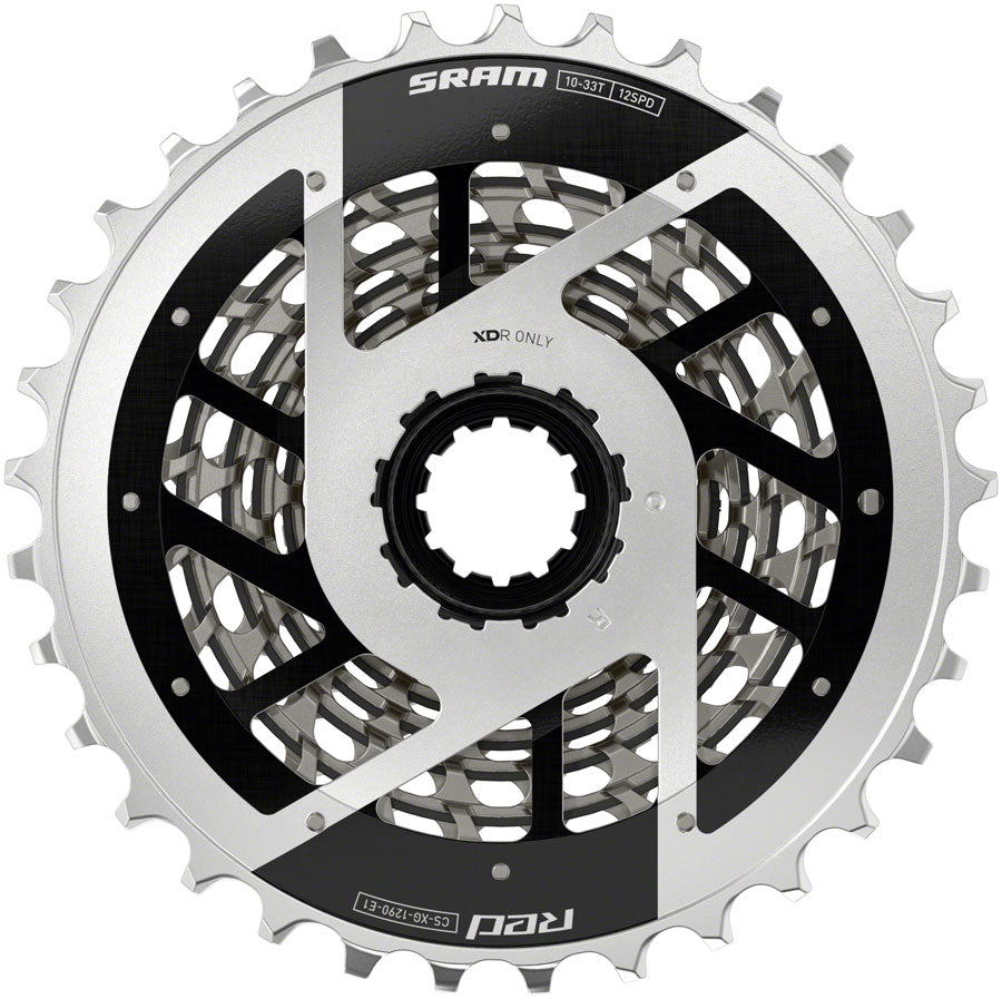 SRAM RED XG-1290 12-Speed Cassette for XDR, 10-33T, Aero Steel